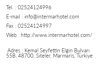 Intermar Hotel iletiim bilgileri